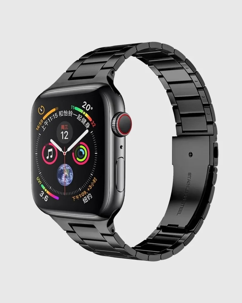 Classic Stainless Steel Apple Watch Band - Black