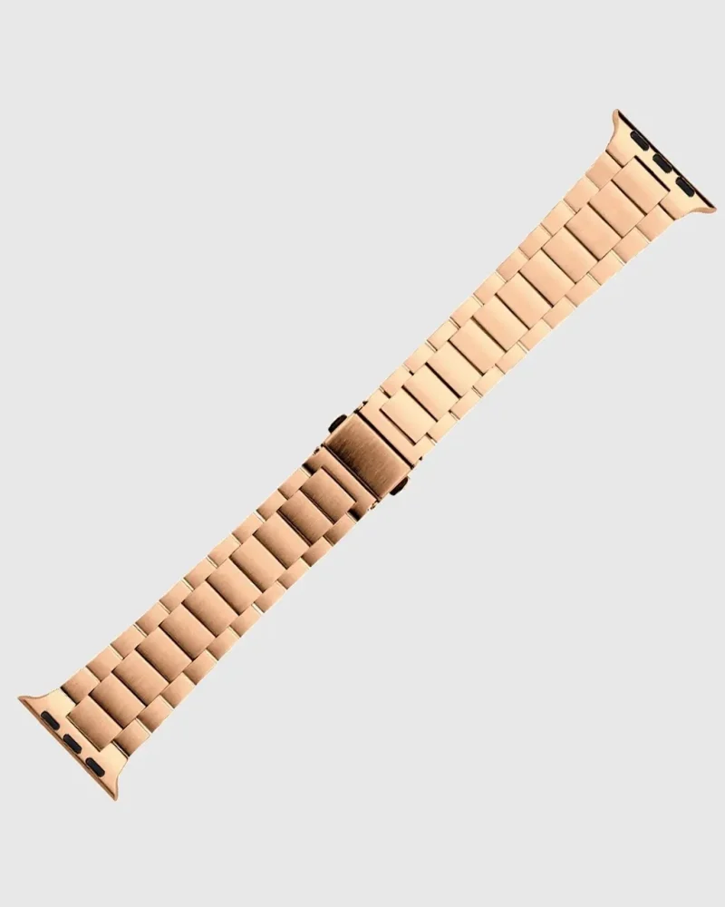 Alternative view of Classic Stainless Steel Apple Watch Band - Rose Gold