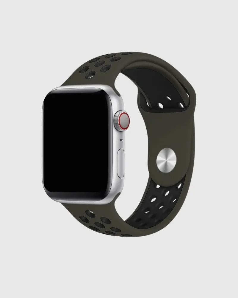 Sport Band Active Apple Watch Band - Army Green Black