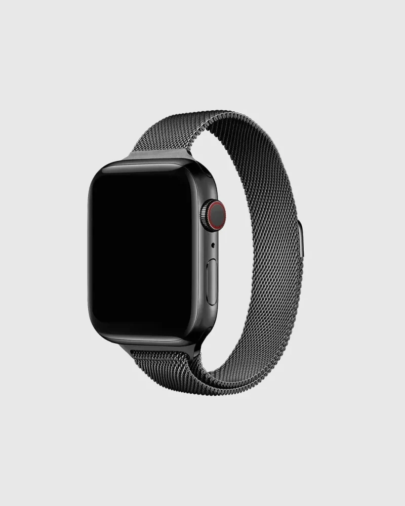 Aurora Slim Milanese Loop Apple Watch Band - Black