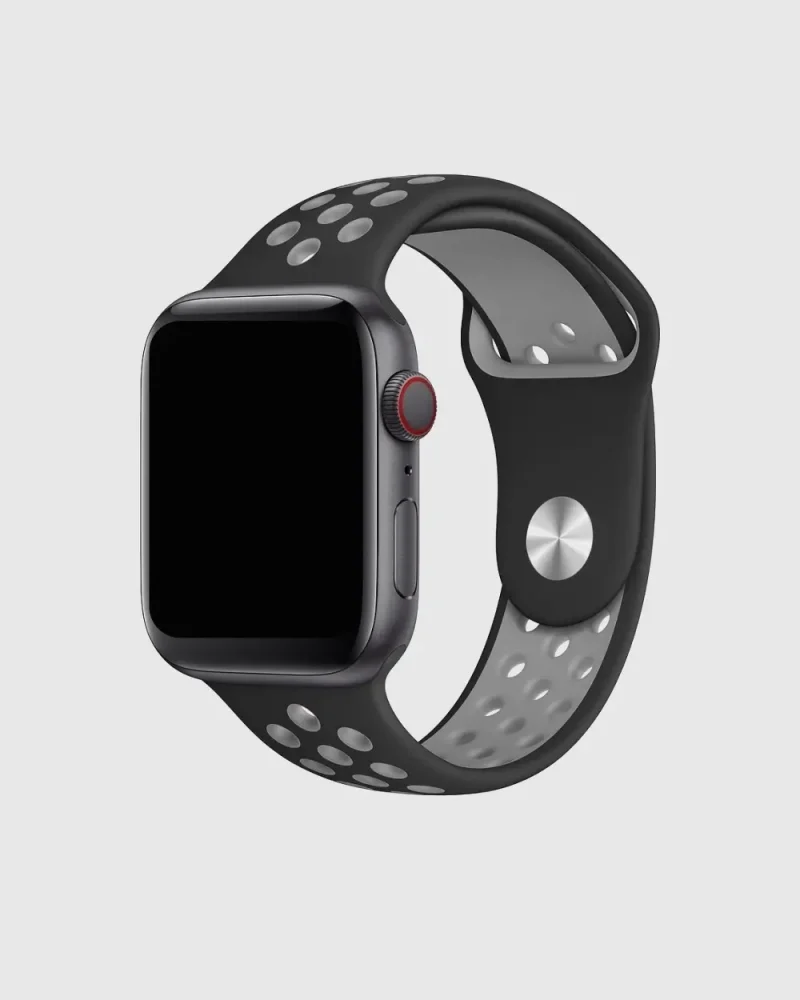 Sport Band Active Apple Watch Band - Black Grey