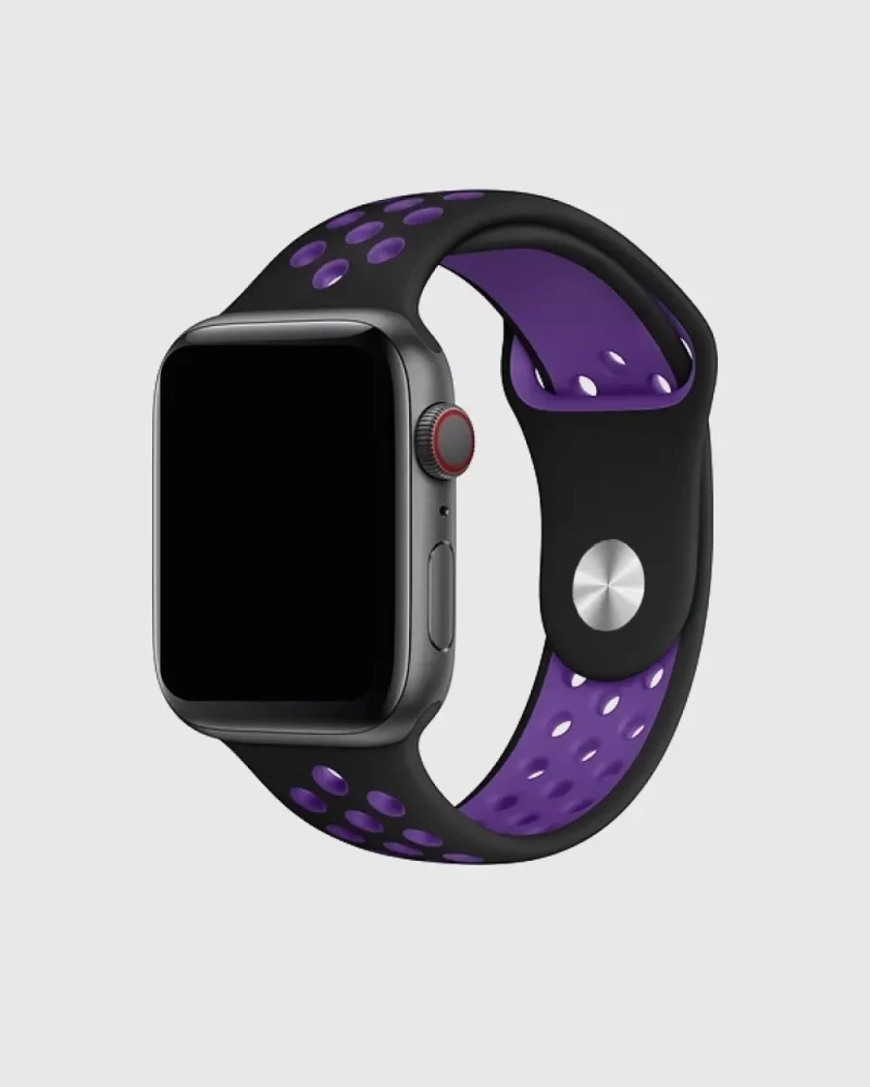 Sport Band Active Apple Watch Band - Black Hyper Grape