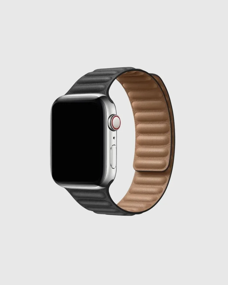 Leather Link Apple Watch Band - Black
