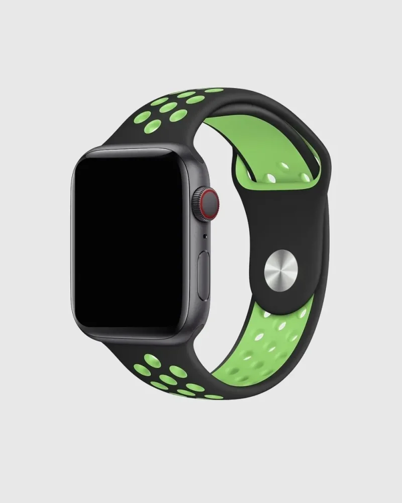 Sport Band Active Apple Watch Band - Black Lime Blast