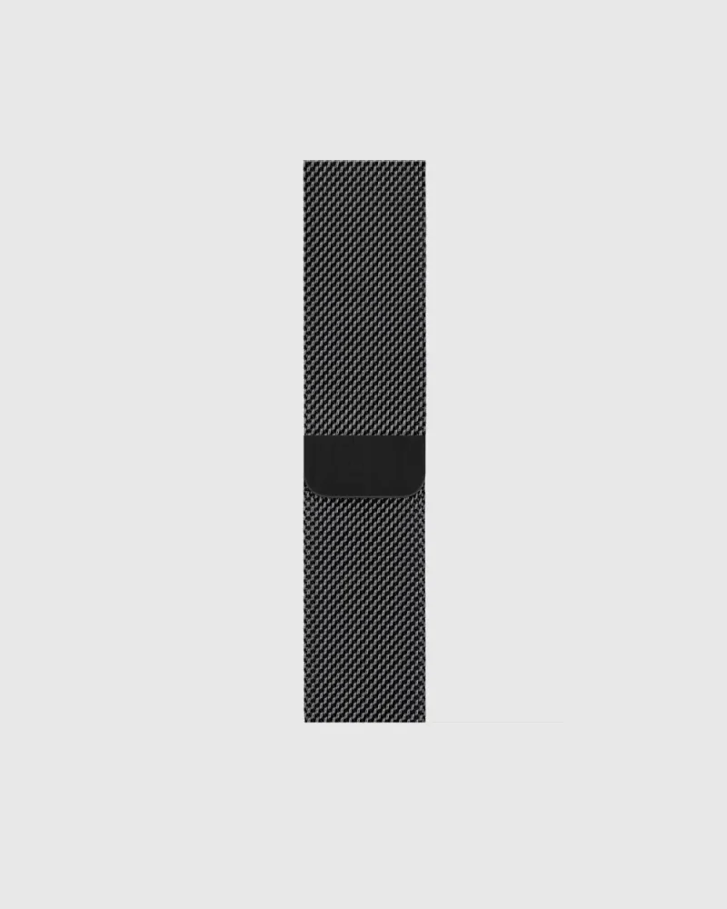 Alternative view of Milanese Loop Apple Watch Band - Black