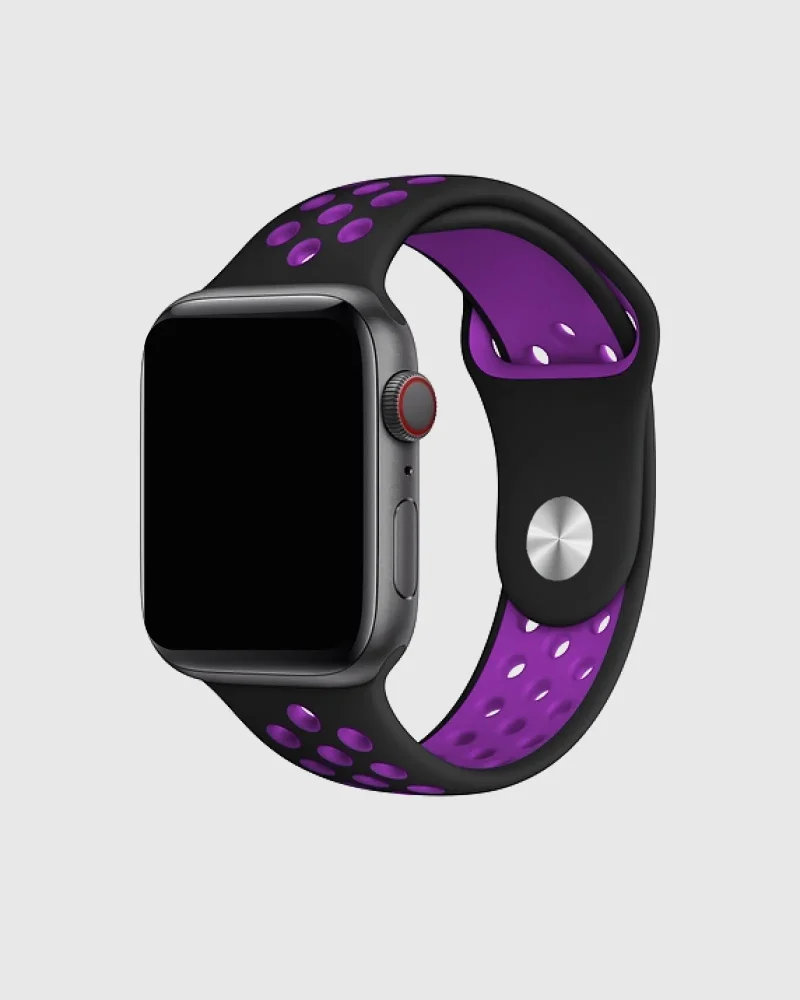 Sport Band Active Apple Watch Band - Black Purple