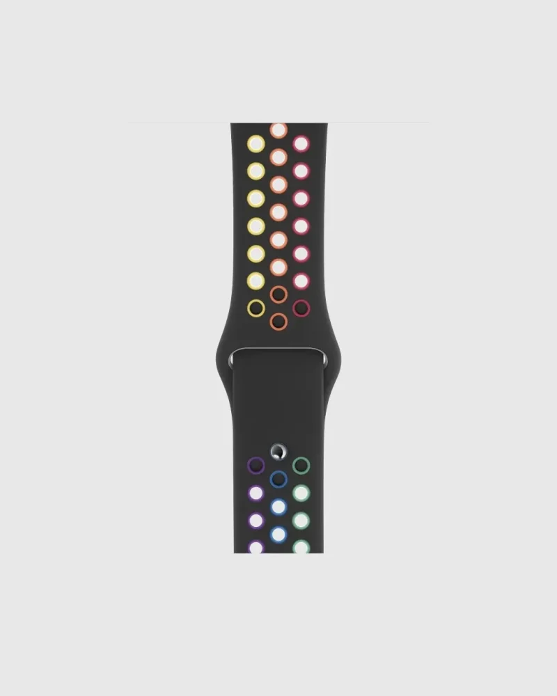 Alternative view of Sport Band Active Apple Watch Band - Black Rainbow Pride