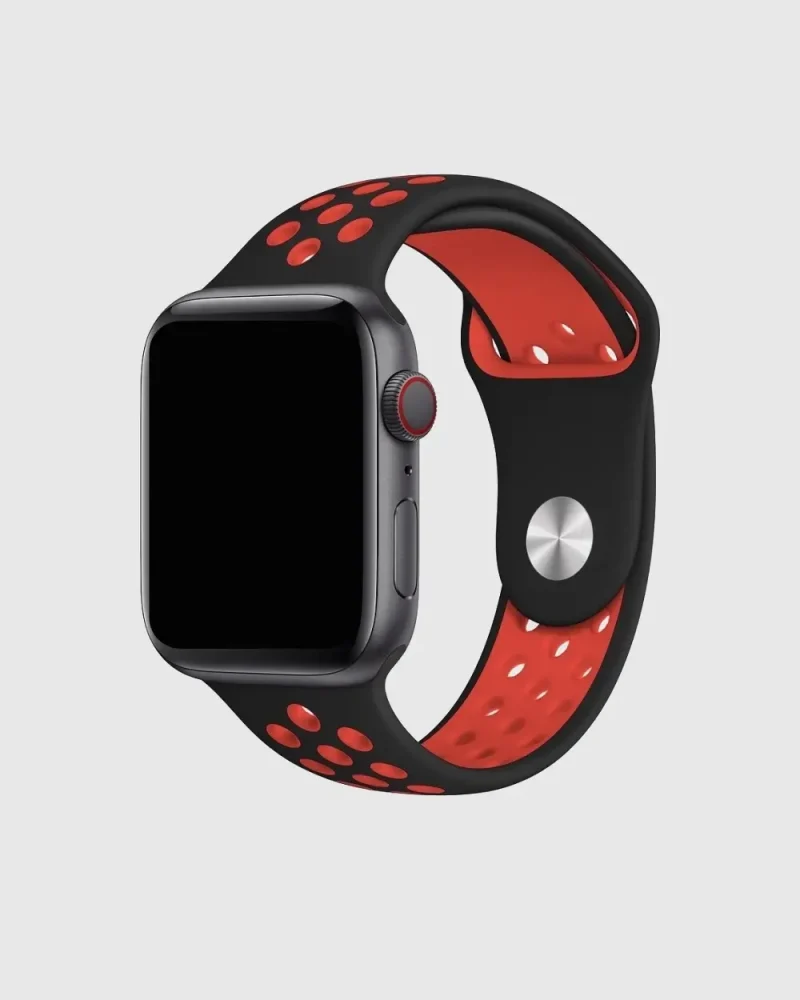 Sport Band Active Apple Watch Band - Black Red