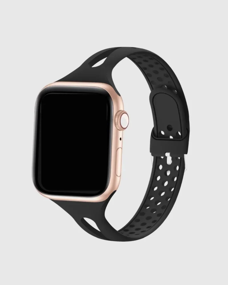 Slim Silicone Apple Watch Band - Black