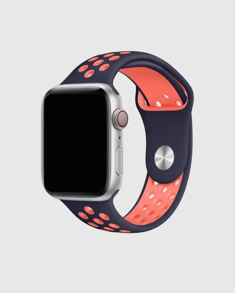 Sport Band Active Apple Watch Band - Blue Black Bright Mango