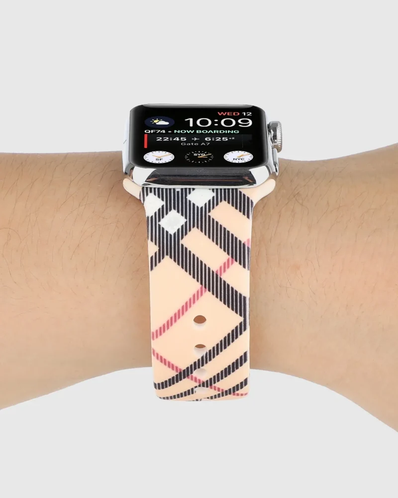 Alternative view of Sport Band Apple Watch Band - Burberry Inspired
