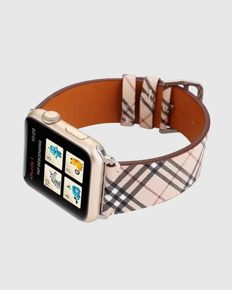 Alternative view of Single Tour Leather Apple Watch Band - Burberry