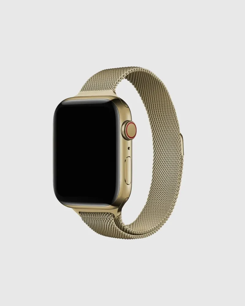 Aurora Slim Milanese Loop Apple Watch Band - Champagne Light Gold