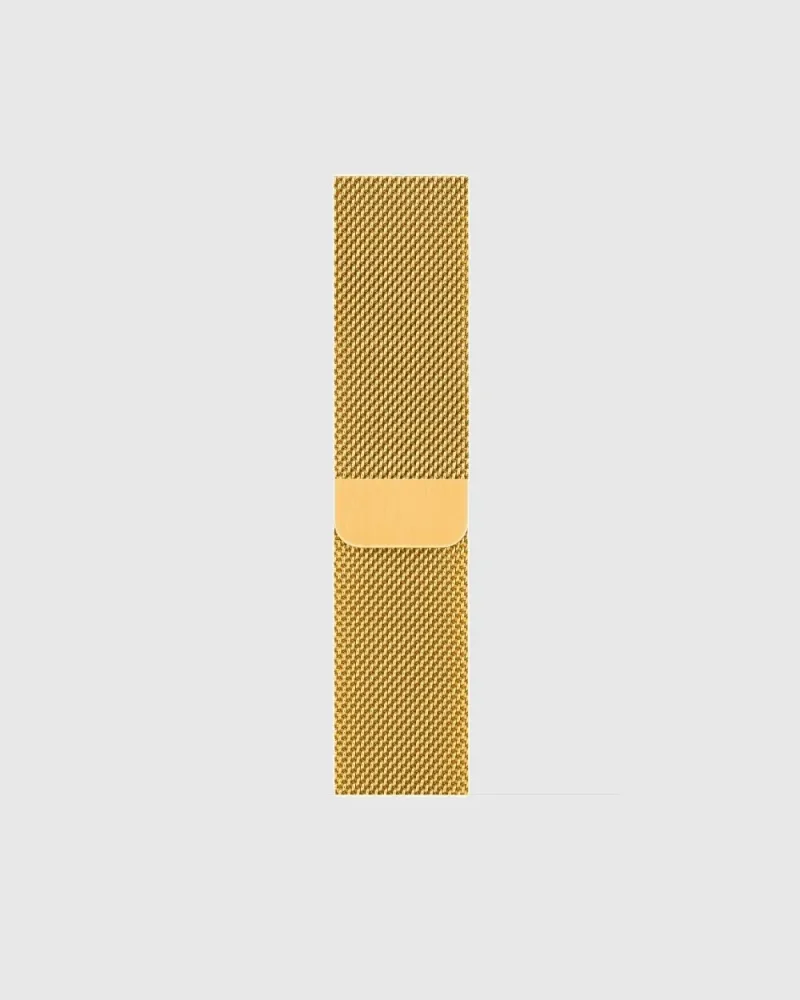 Alternative view of Milanese Loop Apple Watch Band - Classic Gold