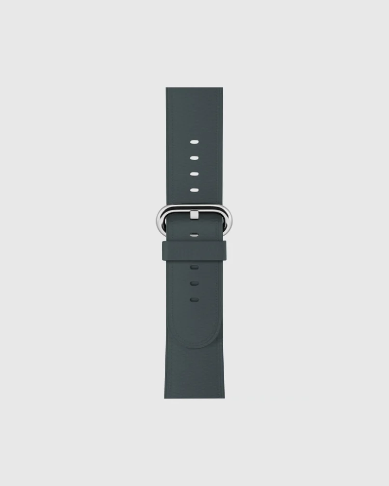 Alternative view of Classic Leather Buckle Apple Watch Band - Concrete