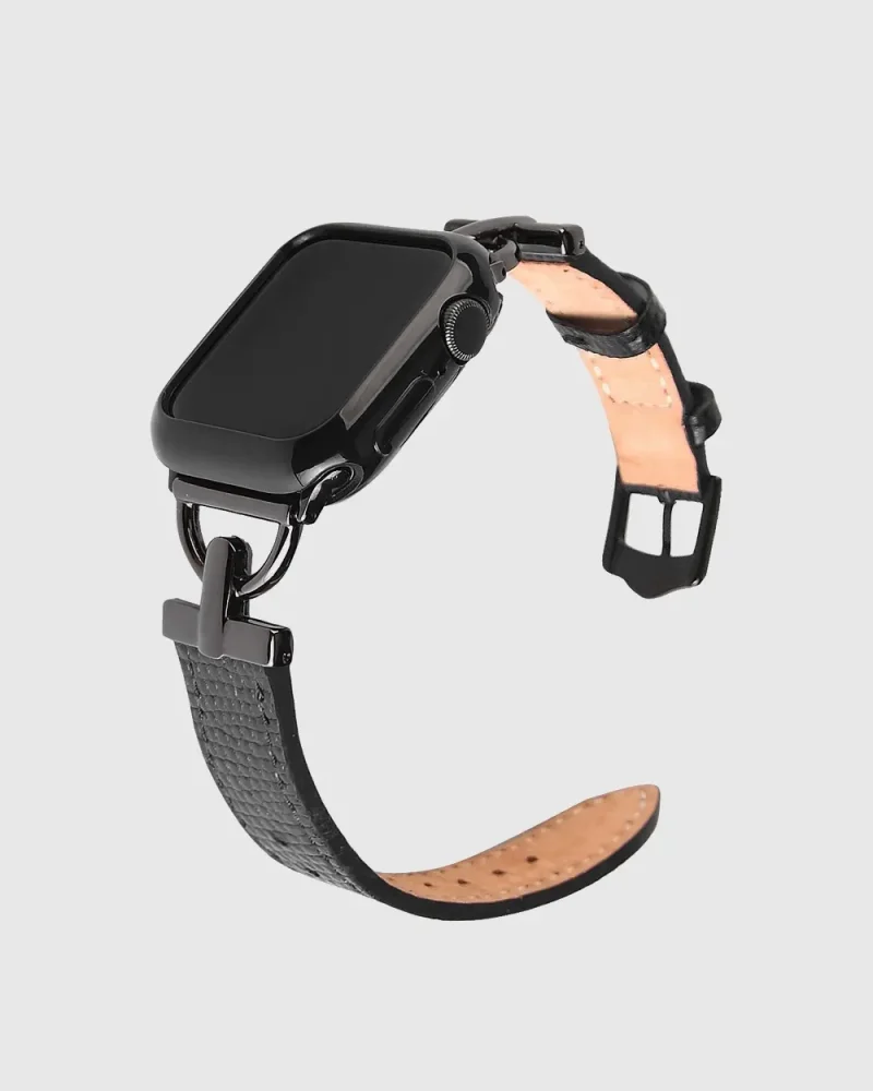Dakota Leather Apple Watch Band - Black
