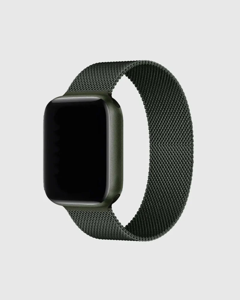 Milanese Loop Apple Watch Band - Dark Green