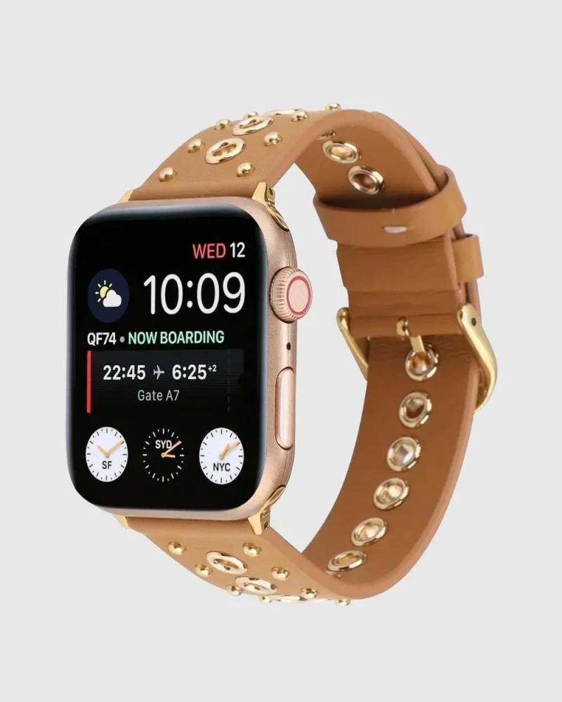 Elekra Leather Apple Watch Band - Brown