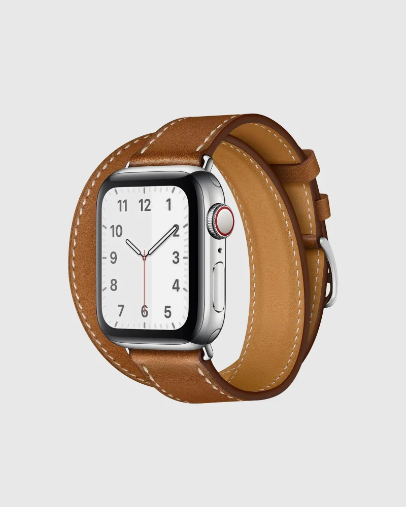 Double Tour Leather Apple Watch Band - Fauve | Tan Wrap Strap