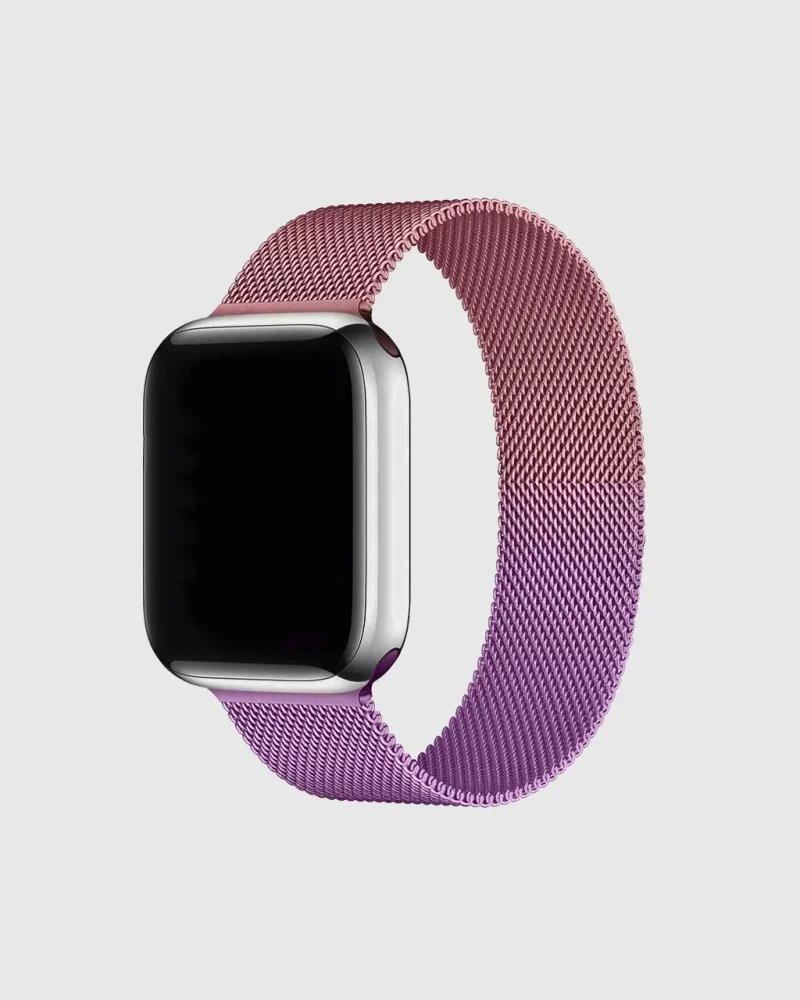 Gradient Milanese Loop Apple Watch Band - Pink Purple