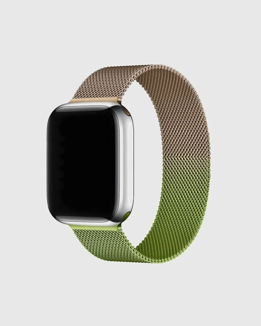Gradient Milanese Loop Apple Watch Band - Retro Gold Green