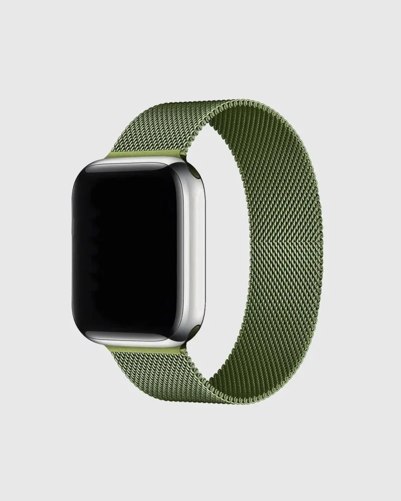 Milanese Loop Apple Watch Band - Grass Green