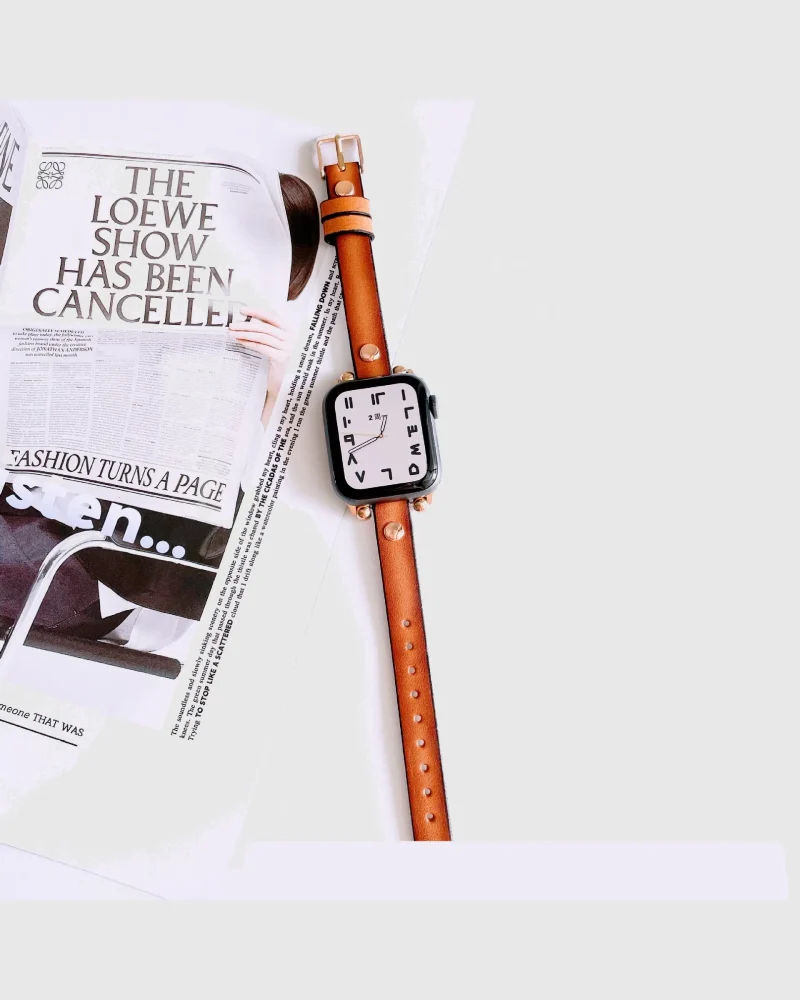 Hermione Leather Apple Watch Band - Retro Brown