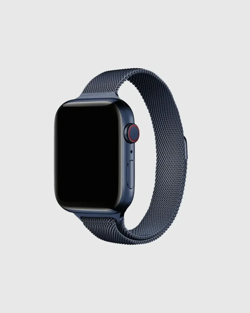 Aurora Slim Milanese Loop Apple Watch Band - Indigo Blue