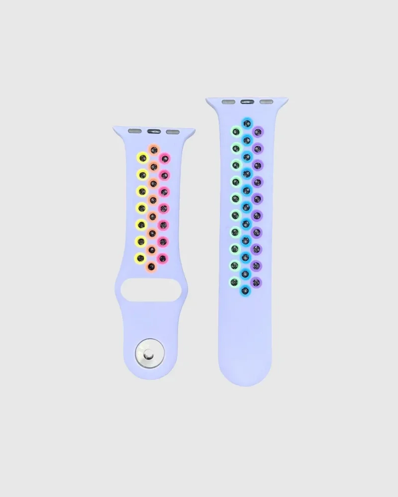 Alternative view of Sport Band Active Apple Watch Band - Lavender Gray Rainbow Pride