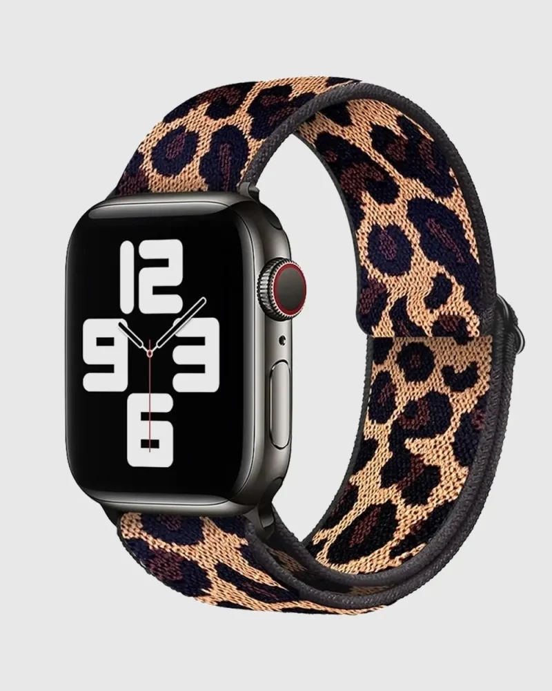 Elastic Loop Apple Watch Band - Leopard Print