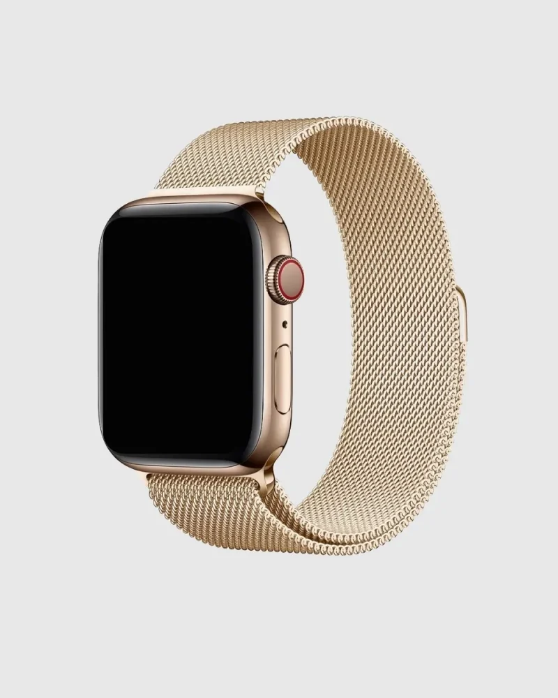 Milanese Loop Apple Watch Band - Light Gold