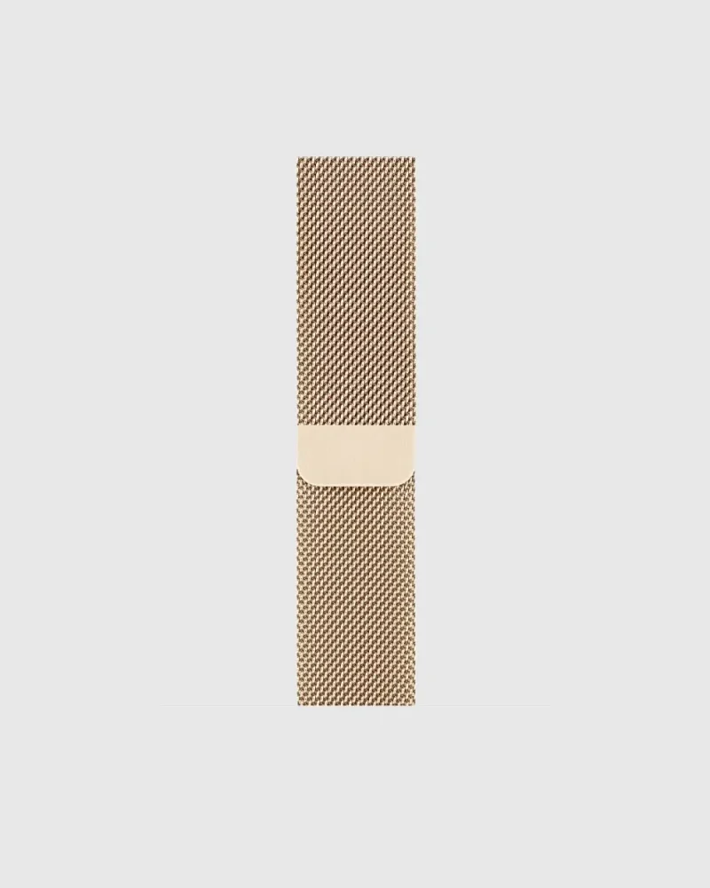 Alternative view of Milanese Loop Apple Watch Band - Light Gold