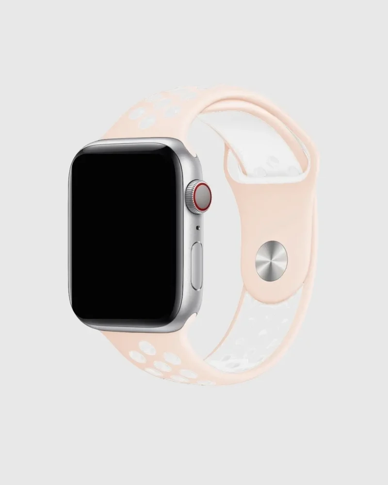 Sport Band Active Apple Watch Band - Light Pink White