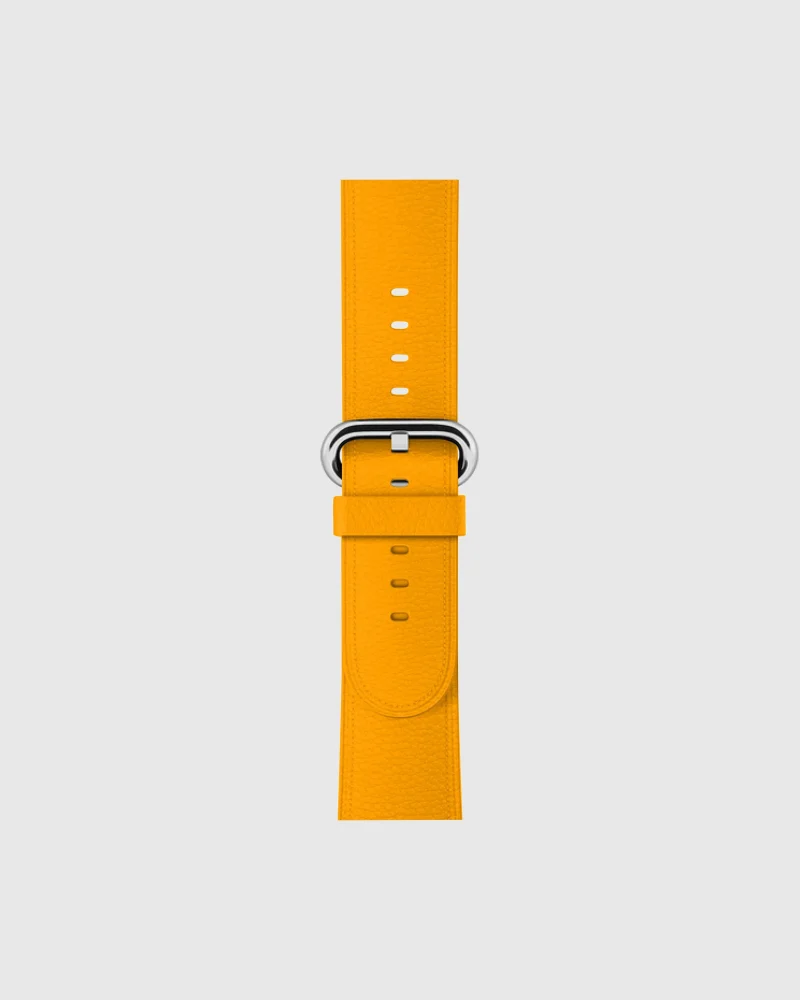 Alternative view of Classic Leather Buckle Apple Watch Band - Marigold