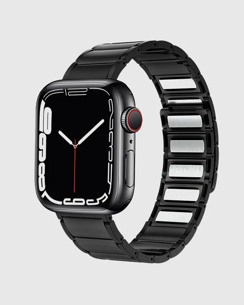 Maximus Stainless Steel Apple Watch Band - Black