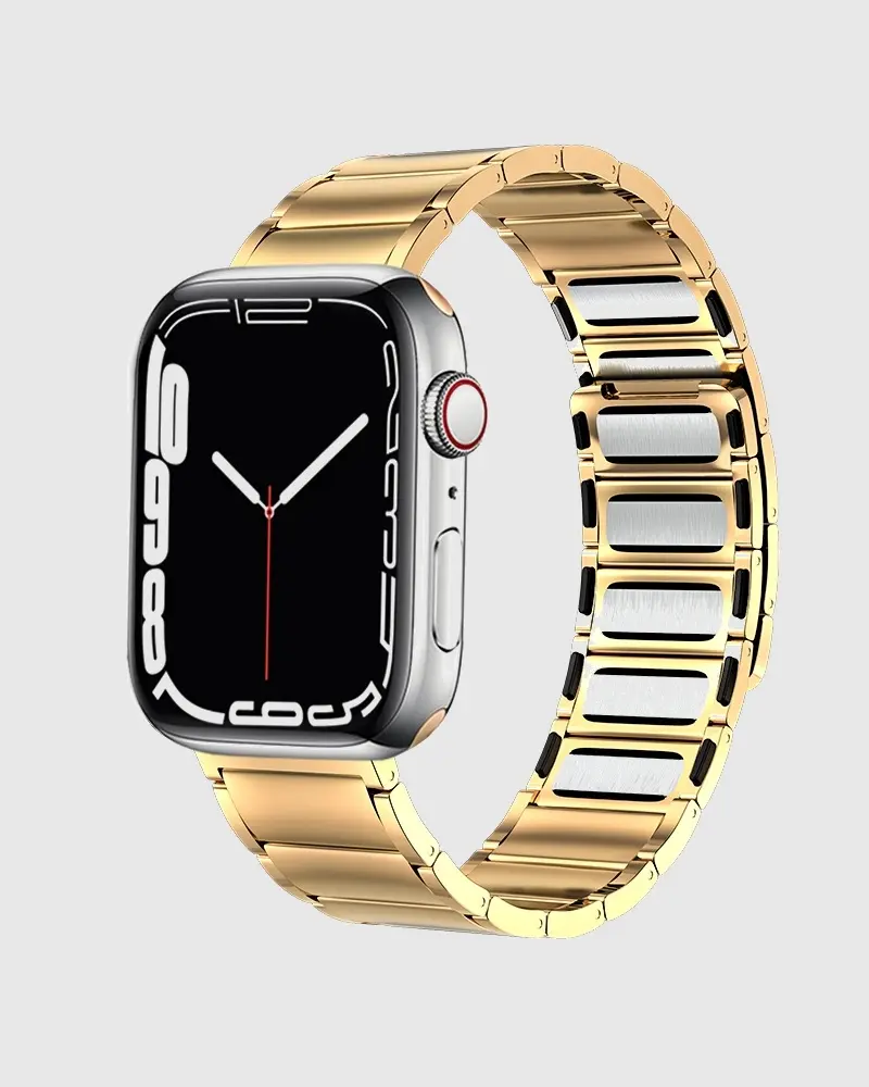 Maximus Stainless Steel Apple Watch Band - Gold