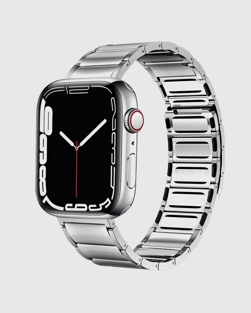 Maximus Stainless Steel Apple Watch Band - Silver