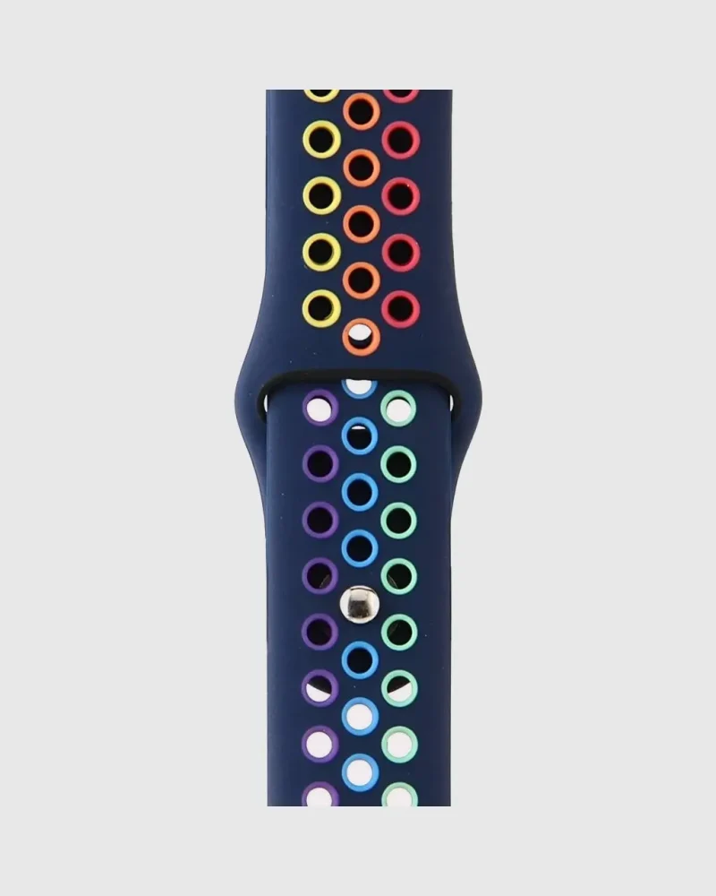 Alternative view of Sport Band Active Apple Watch Band - Midnight Blue Rainbow Pride