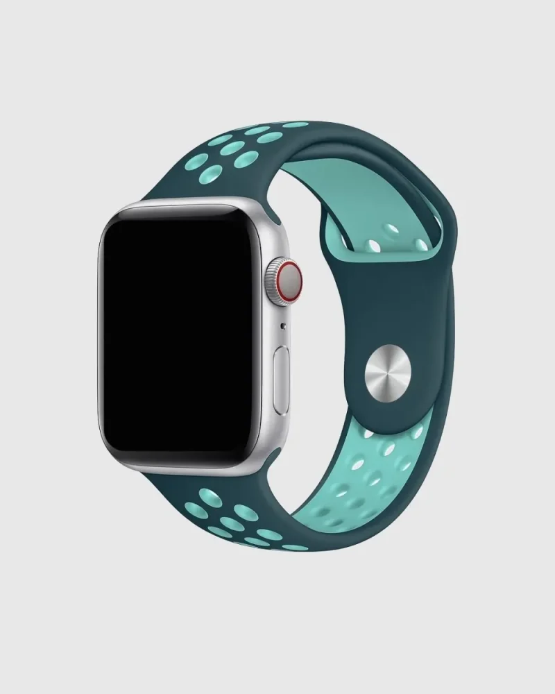 Sport Band Active Apple Watch Band - Midnight Turquoise Aurora Green