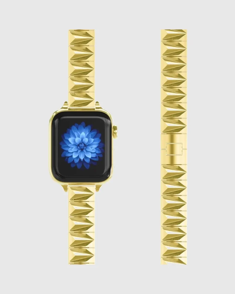 Alternative view of Pyramid Bracelet Apple Watch Band - Gold