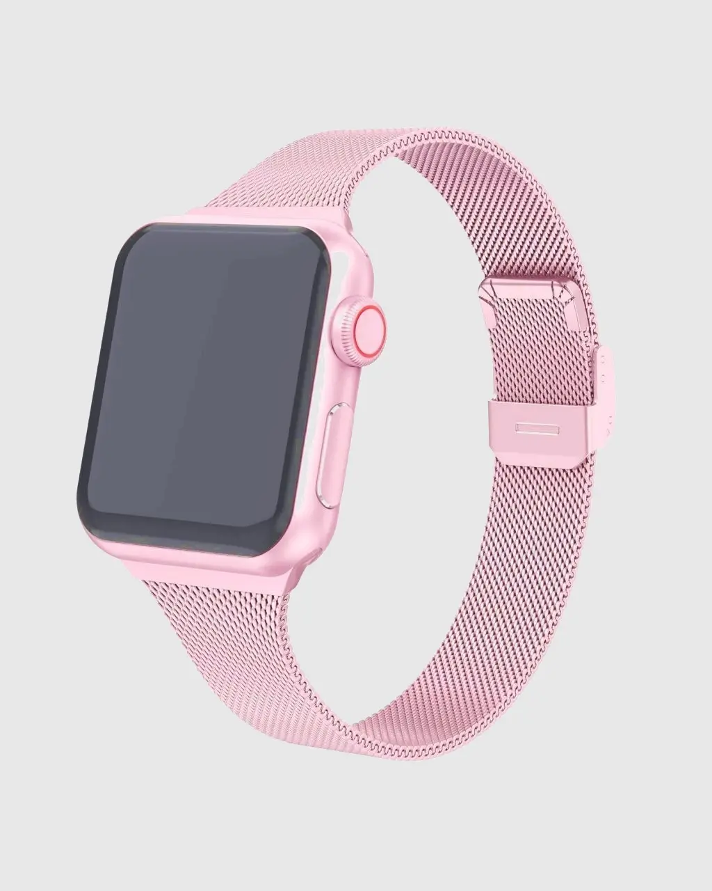 Geneva Slim Milanese Loop Apple Watch Band - Pink