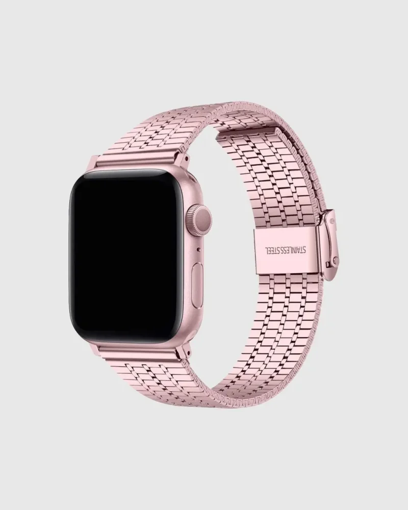 Titan Stainless Steel Apple Watch Band - Pink Rose