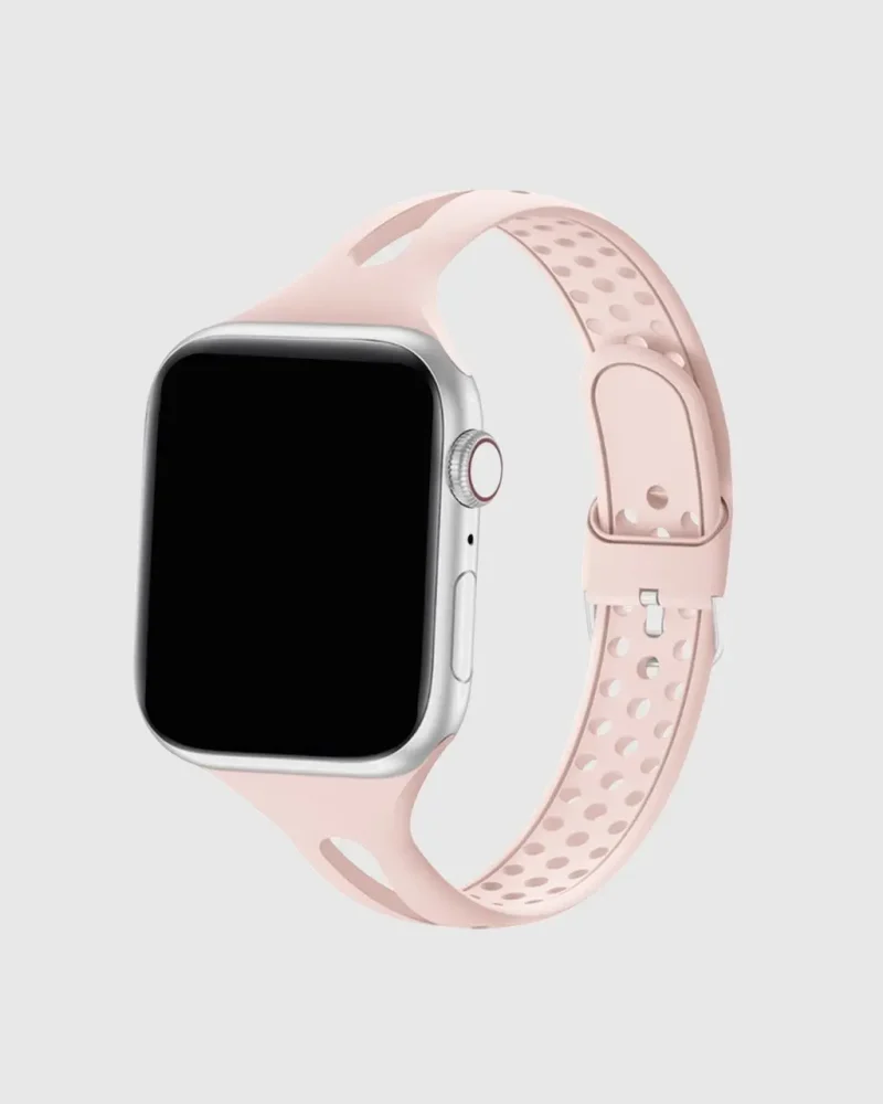 Slim Silicone Apple Watch Band - Pink Sand