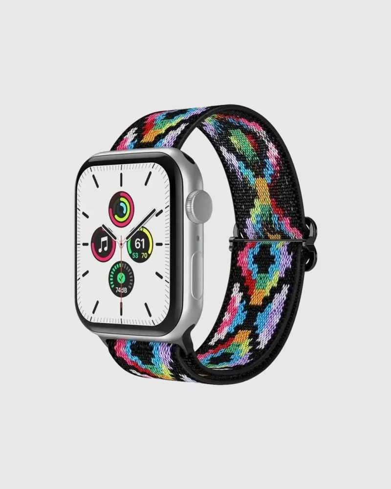 Elastic Loop Apple Watch Band - Pixel Grid