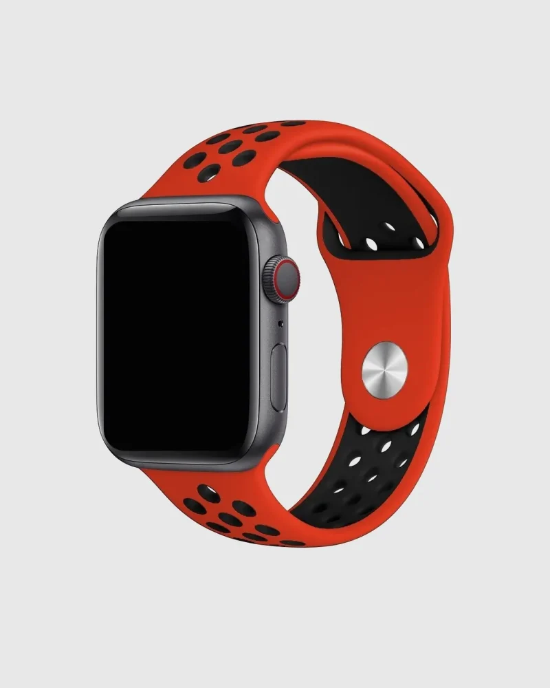 Sport Band Active Apple Watch Band - Red Black
