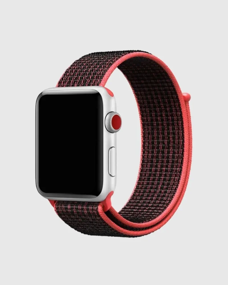Sport Loop Apple Watch Band - Red Black