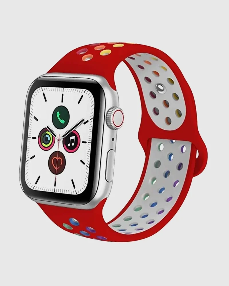 Sport Band Active Apple Watch Band - Red Rainbow Pride