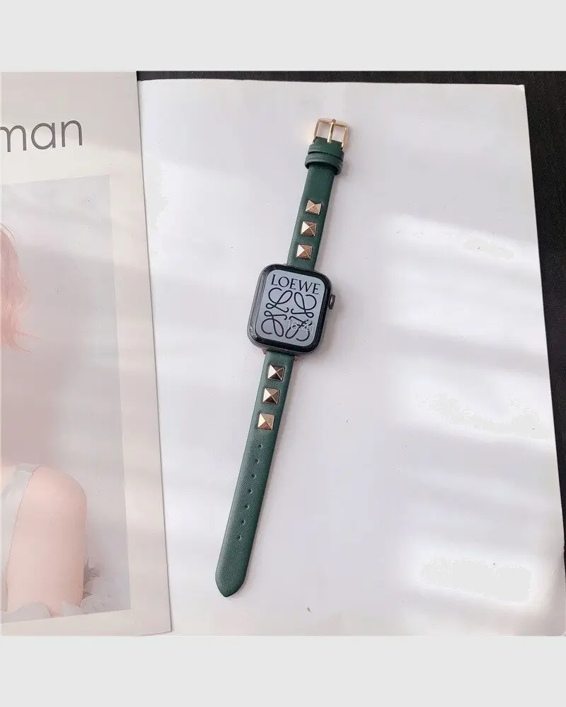 Rockstar Slim Apple Watch Band - Slim Dark Green