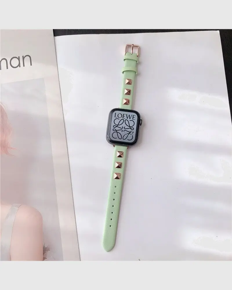 Rockstar Slim Apple Watch Band - Slim Light Green