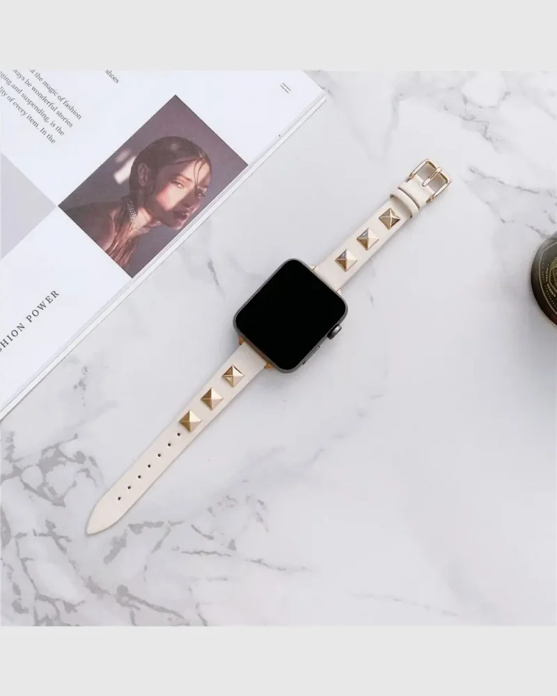Rockstar Slim Apple Watch Band - Slim Cream